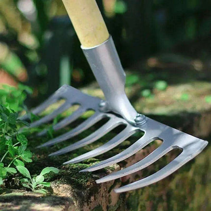 Durable Carbon Steel Gardening Rake Set for Effective Soil Preparation and Weeding - Très Elite
