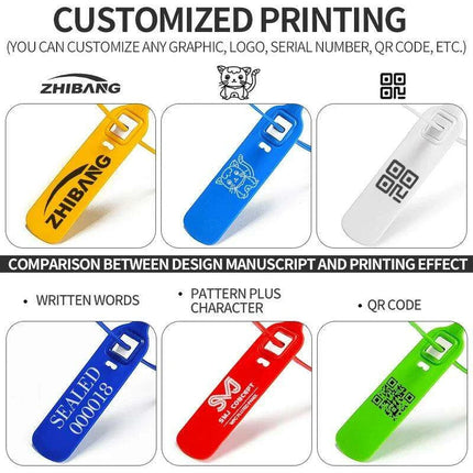 Durable Custom Plastic Security Seals for Cargo Protection - 100 Count - Très Elite