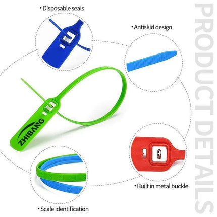 Durable Custom Plastic Security Seals for Cargo Protection - 100 Count - Très Elite