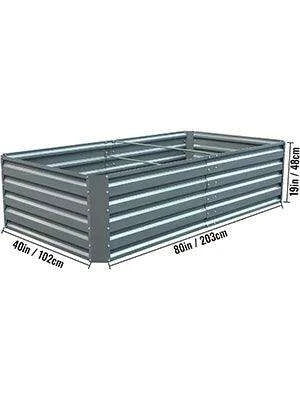 Durable Galvanized Steel Raised Garden Bed for Thriving Plants..