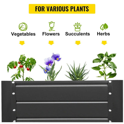 Durable Galvanized Steel Raised Garden Bed for Thriving Plants - Très Elite