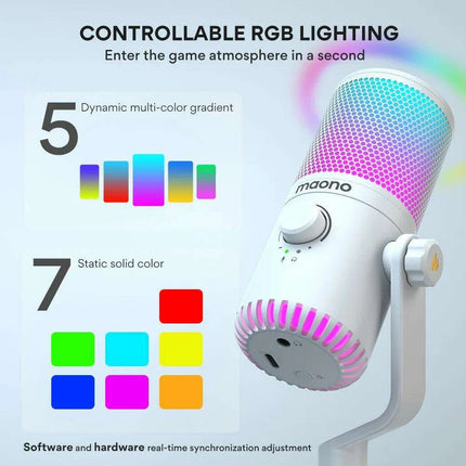 Dynamic RGB Gaming Microphone with Adjustable Sound Control for Enhanced Audio Experience - Très Elite