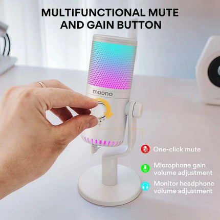 Dynamic RGB Gaming Microphone with Adjustable Sound Control for Enhanced Audio Experience - Très Elite