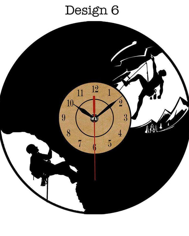 Elegant Vintage Vinyl Record Wall Clock with European Charm for Home Decor