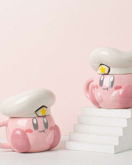 Charming Chef Cartoon Enamel Mug - Functional Art for Your Daily Sip