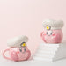 Enamel Mug with Adorable Pink Chef Design