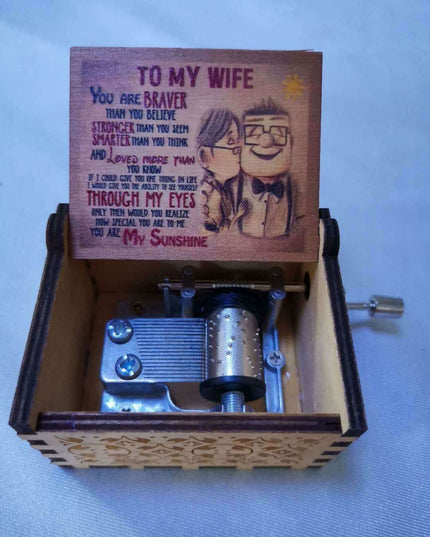 Charming Antique-Inspired Wooden Music Box - A Melody of Timeless Beauty