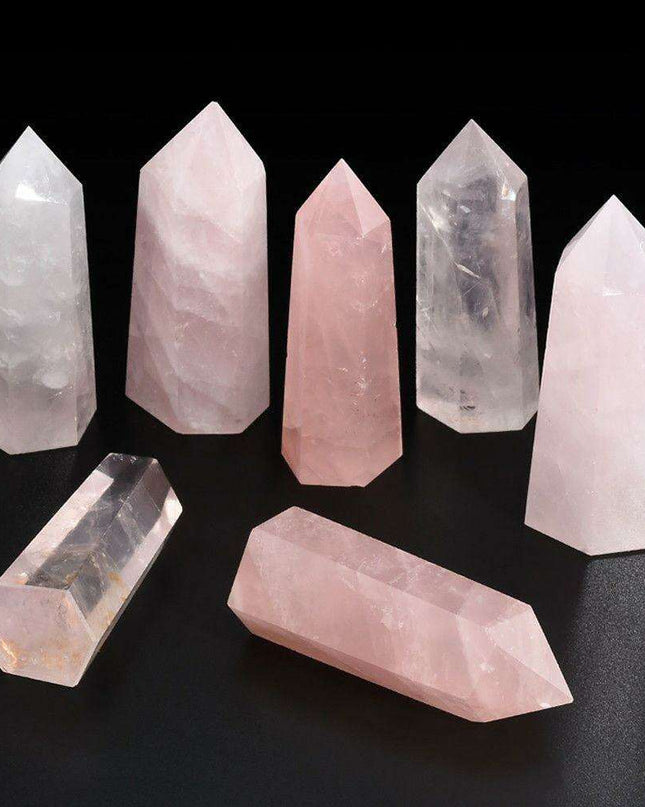 Elegant Handcrafted Rose Quartz Crystal Point for Positive Energy and Harmony