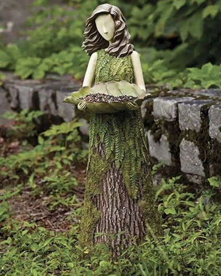 Whimsical Angel Girl Bird Feeder Ornament: Enrich Your Garden Sanctuary