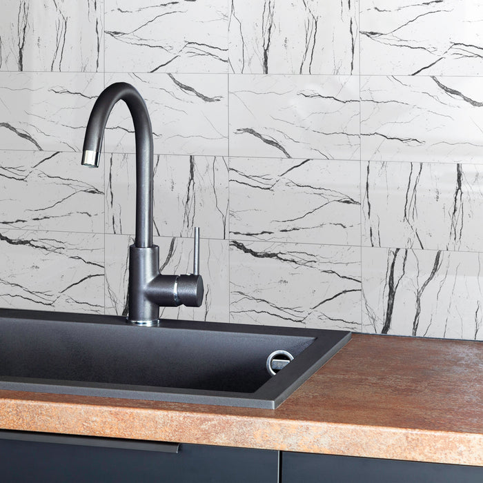 Luxurious Waterproof PVC Brick Decals for Elegant Washbasin Upgrade