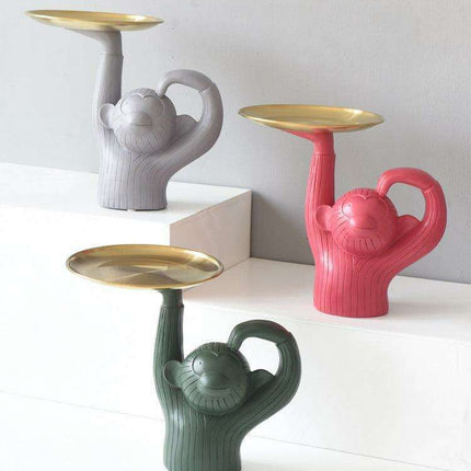 Artistic Monkey Tray - Stylish Key Organizer and Home Decor Piece