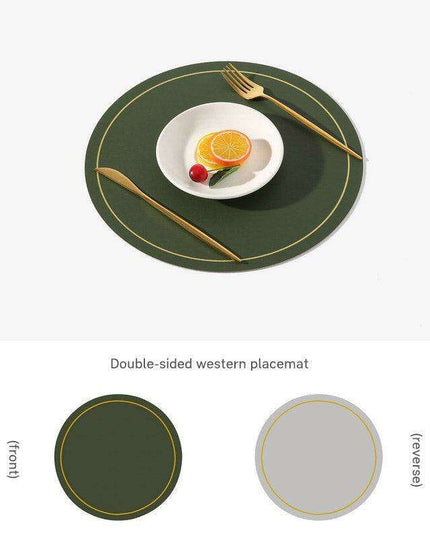 Elegant Circular PVC Leather Dining Placemats for a Luxurious Table Setting