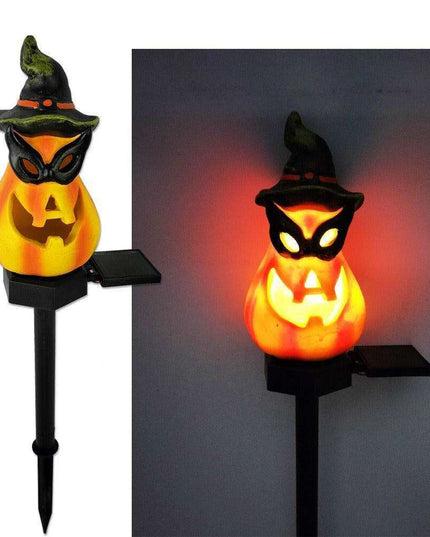 Ethereal Solar Skull Crow Lights for Enchanting Halloween Gardens