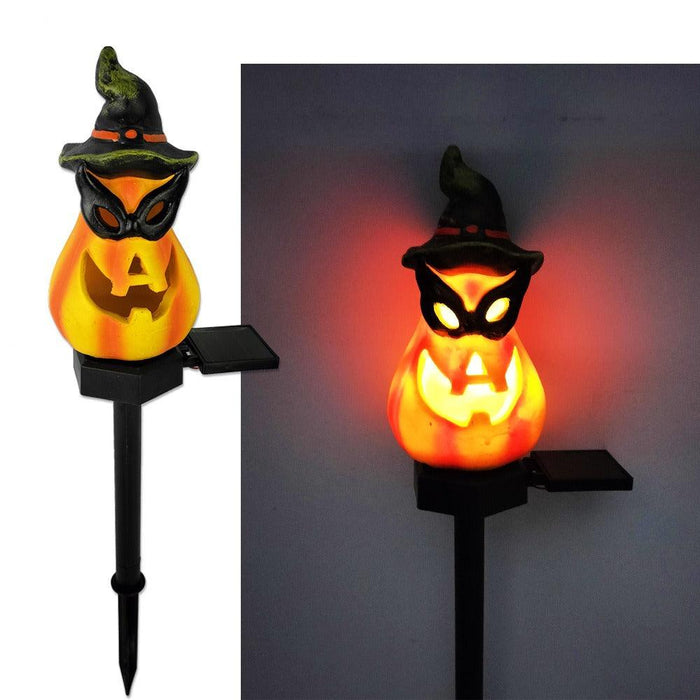 Enchanting Halloween Solar Landscape Lights with Unique Skull Crow Designs