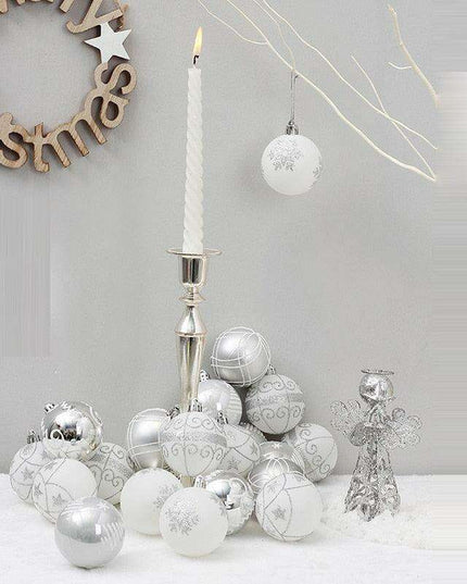 Elegant 24-Piece Holiday Bauble Collection for Festive Decor