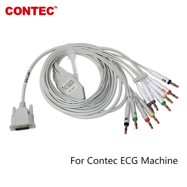 12 Lead ECG Cable for CONTEC ECG Machine Banana Plug