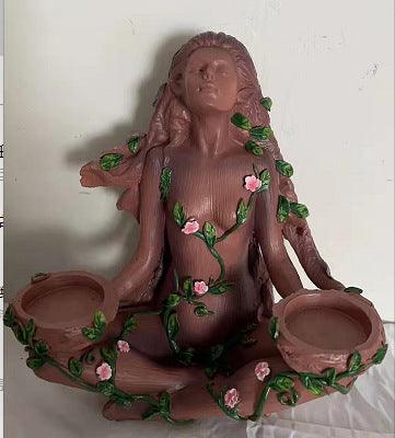 Enchanted Forest Spirit Candle Holder | Luxurious Resin Craftsmanship