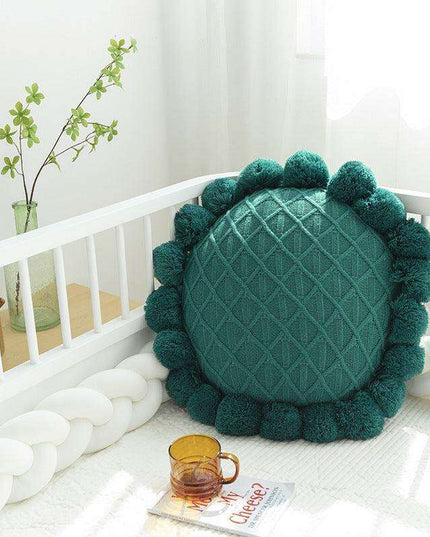 Sunflower Delight Handcrafted Knitted Pillowcase