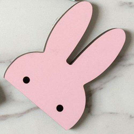Charming Nordic Wall Hooks for Kids - Cute Rabbit, Cactus, Bow, and Ice Cream Designs