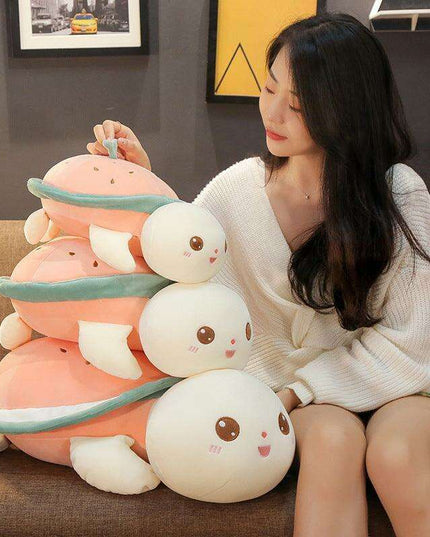 Watermelon Turtle Comfort Cuddle Pillow for Cozy Relaxation