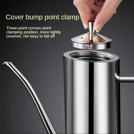 Eagle Spout Deluxe Stainless Steel Oil Pourer - Stylish Kitchen Tool for Accurate Dispensing - Très Elite