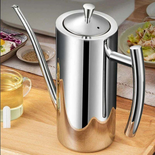Eagle Spout Deluxe Stainless Steel Oil Pourer - Stylish Kitchen Tool for Accurate Dispensing - Très Elite