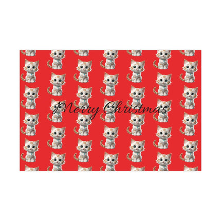 Eco-Chic Cat Themed Customizable Holiday Gift Wrap Collection..