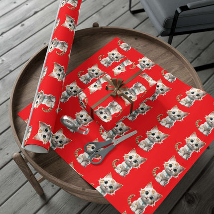 Eco-Chic Cat Themed Customizable Holiday Gift Wrap Collection..