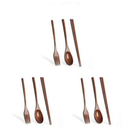 Eco-Chic Japanese Dining Set: Elegant Wooden Spoon & Chopsticks for Gourmet Experiences - Très Elite