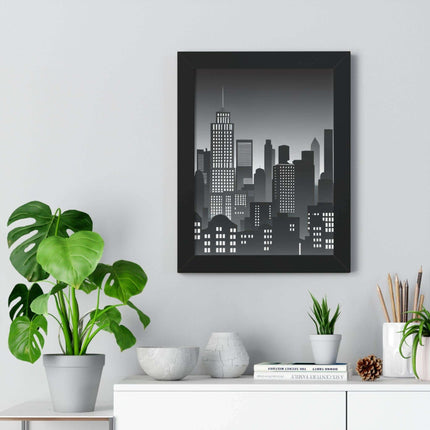 Eco-Chic Luxe Vertical Art Print with Sustainable MDF Frame..