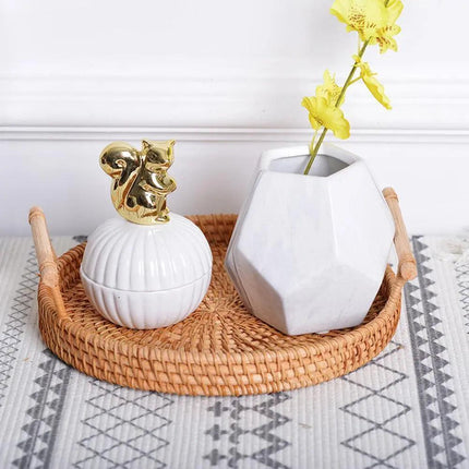Eco-Chic Rattan Bread Basket Set - Versatile Dining Delight - Très Elite