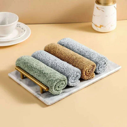 Eco-Conscious Bamboo Kitchen Towels Set - Essential Cleaning Accessories for a Green Home..