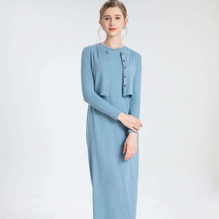 Eco-Conscious Elegance: Women's Ribbed Ankle-Length Maxi Dress for a Sustainable Summer! - Très Elite