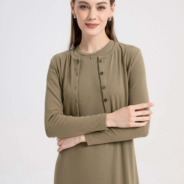 Eco-Conscious Elegance: Women's Ribbed Ankle-Length Maxi Dress for a Sustainable Summer!