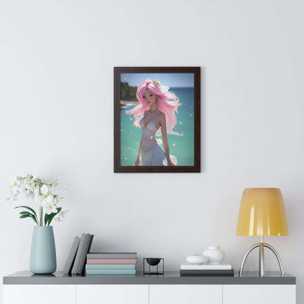Eco-Conscious Mermaid Art Set with Sustainable Framing..