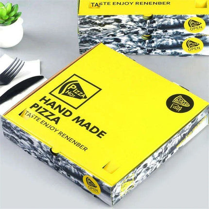 Eco-Conscious Pizza Delivery Boxes - Biodegradable Packaging for 6-12" Pies - Très Elite