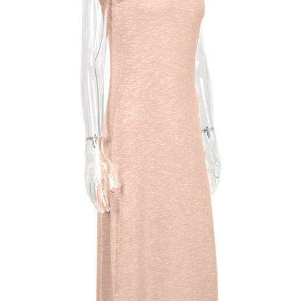 Eco-Conscious Vintage Halter Neck Summer Dress with Elegant Flair - Très Elite