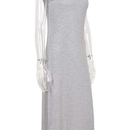 Eco-Conscious Vintage Halter Neck Summer Dress with Elegant Flair - Très Elite