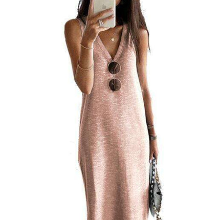 Eco-Conscious Vintage Halter Neck Summer Dress with Elegant Flair - Très Elite