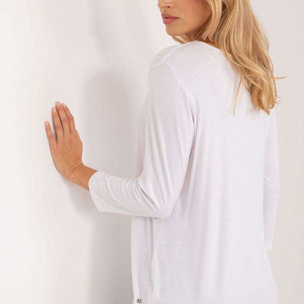 Eco-Conscious Viscose Heart Neck Blouse for Everyday Elegance - Très Elite