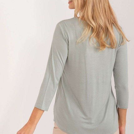 Eco-Conscious Viscose Heart Neck Blouse for Everyday Elegance - Très Elite