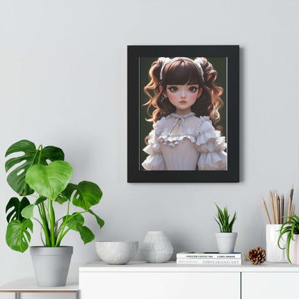 Eco-Friendly 3D Girl Wall Art with Sustainable Frame: Modern Green Home Decor..