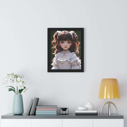 Eco-Friendly 3D Girl Wall Art with Sustainable Frame: Modern Green Home Decor..