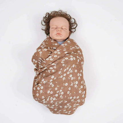 Eco-Friendly Bamboo Cotton Muslin Baby Swaddle and Wrap Set - Très Elite