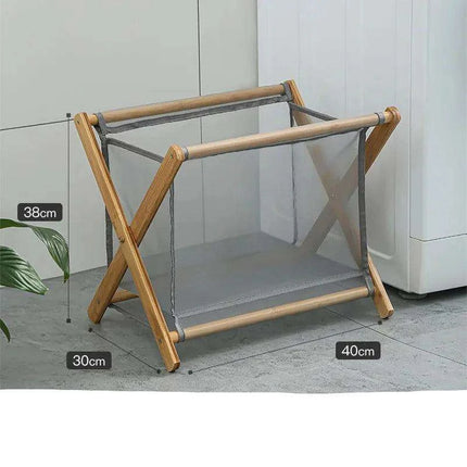 Eco-Friendly Bamboo Foldable Laundry Hamper - Stylish and Space-Saving Storage Solution- Très Elite- Très Elite