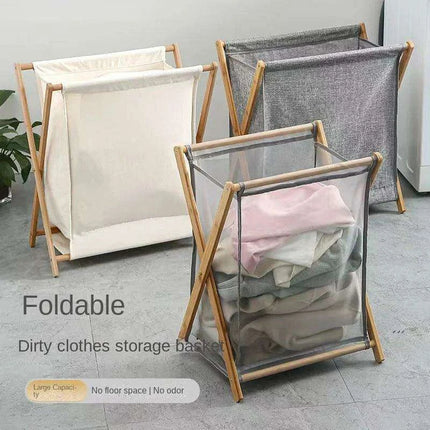 Eco-Friendly Bamboo Foldable Laundry Hamper - Stylish and Space-Saving Storage Solution - Très Elite