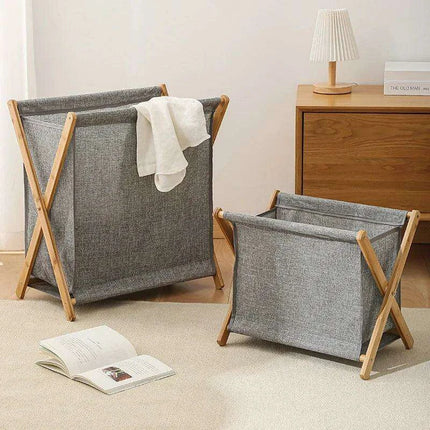 Eco-Friendly Bamboo Foldable Laundry Hamper - Stylish and Space-Saving Storage Solution - Très Elite