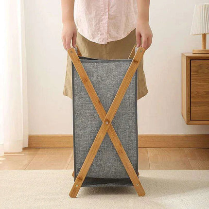 Eco-Friendly Bamboo Foldable Laundry Hamper - Stylish and Space-Saving Storage Solution - Très Elite