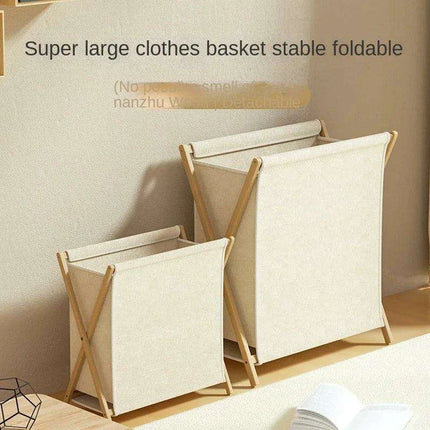 Eco-Friendly Bamboo Foldable Laundry Hamper - Stylish and Space-Saving Storage Solution - Très Elite