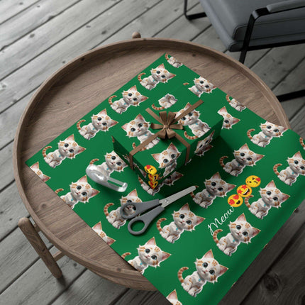 Eco-Friendly Cat Lover's Gift Wrap in Elegant Matte & Satin Finishes - Très Elite
